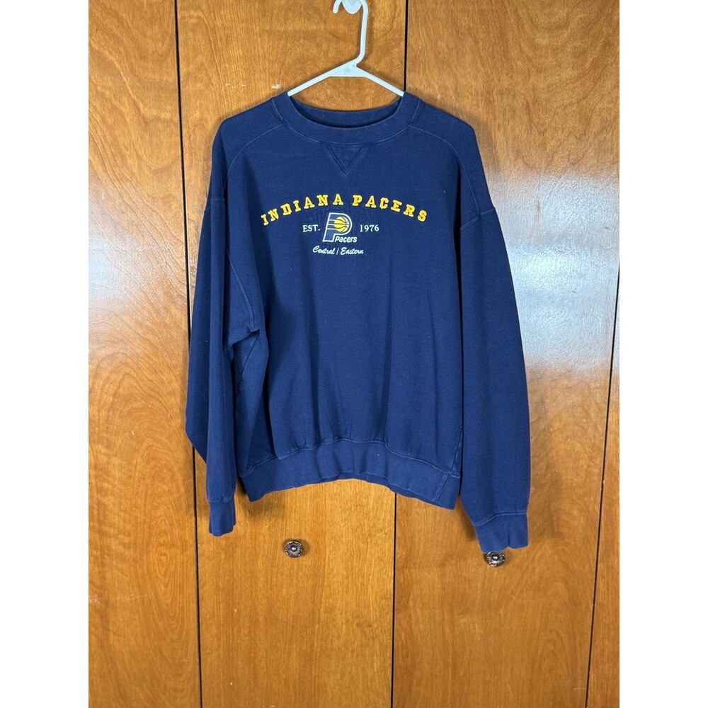 Vintage Indiana Pacers NBA Basketball Crewneck Sweater Pro Edge Large L